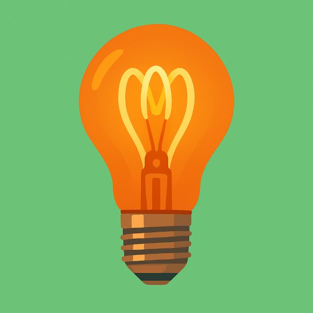 Lightbulb representing innovative energy
