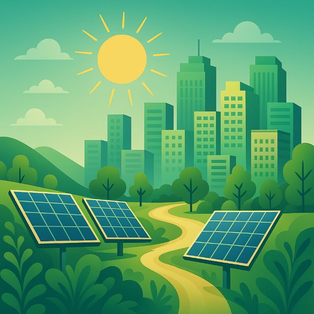 Green Energy Cityscape